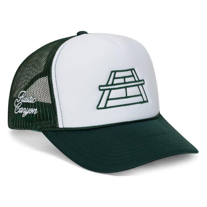 Forest Green Tennis Court Foam Snapback Trucker Hat