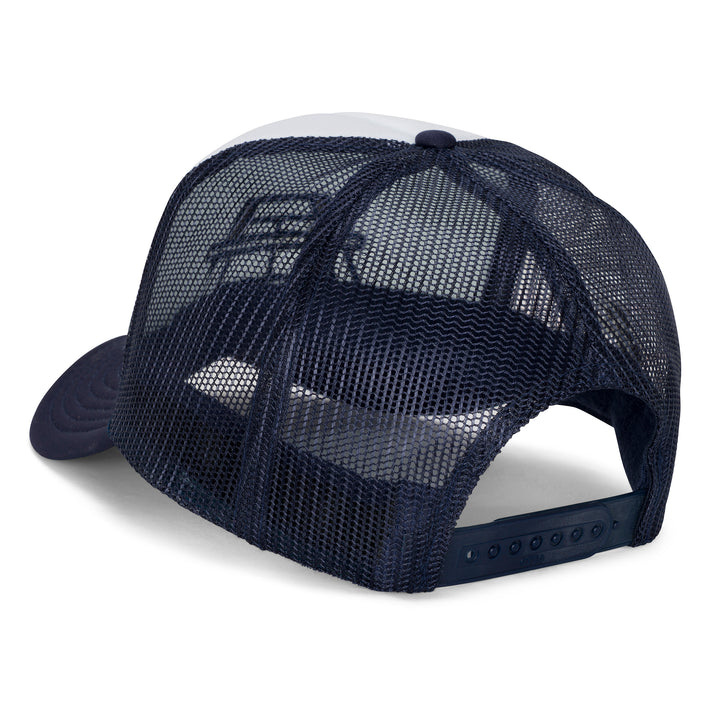 Navy Tennis Court Foam Snapback Trucker Hat